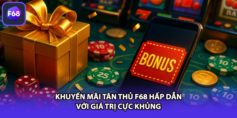 Khuyến mãi tân thủ F68 hấp dẫn với giá trị cực khủng